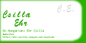 csilla ehr business card